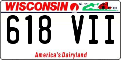 WI license plate 618VII