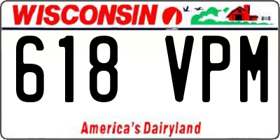 WI license plate 618VPM