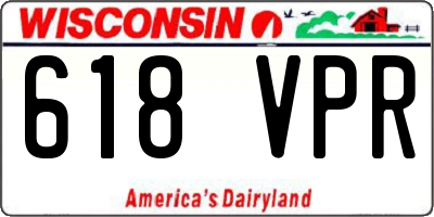 WI license plate 618VPR