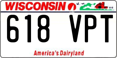 WI license plate 618VPT
