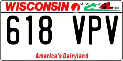 WI license plate 618VPV