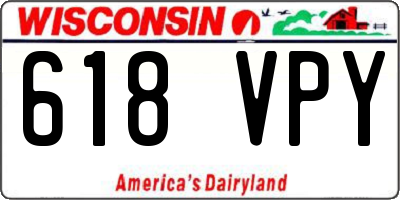 WI license plate 618VPY