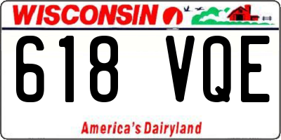 WI license plate 618VQE
