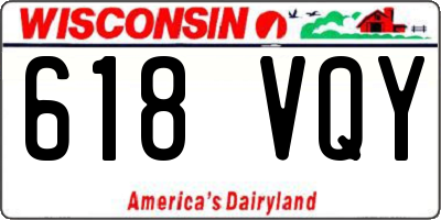 WI license plate 618VQY