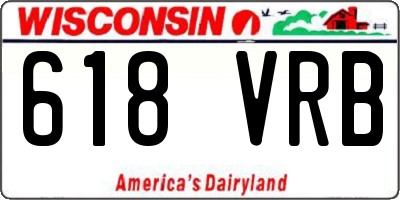 WI license plate 618VRB