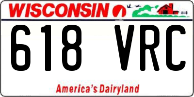 WI license plate 618VRC