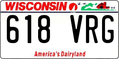 WI license plate 618VRG