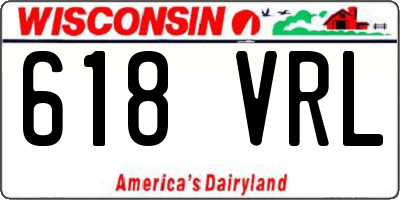 WI license plate 618VRL