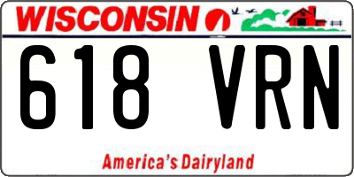 WI license plate 618VRN