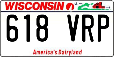 WI license plate 618VRP