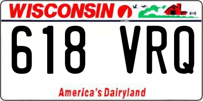 WI license plate 618VRQ