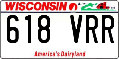 WI license plate 618VRR