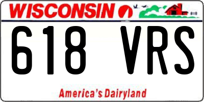 WI license plate 618VRS