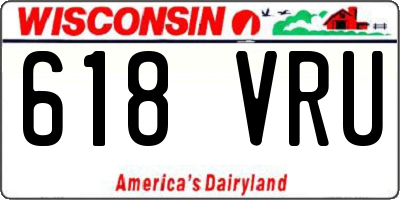 WI license plate 618VRU