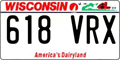 WI license plate 618VRX