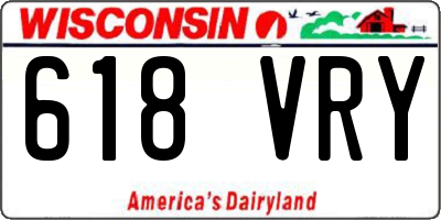 WI license plate 618VRY