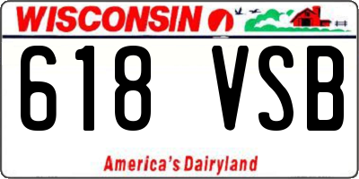 WI license plate 618VSB