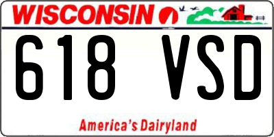 WI license plate 618VSD