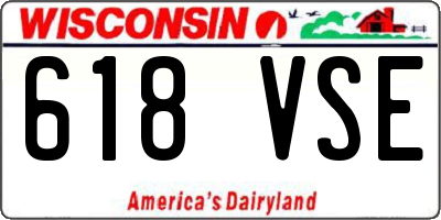 WI license plate 618VSE