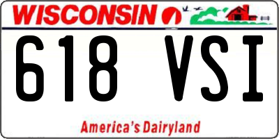 WI license plate 618VSI