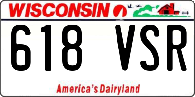 WI license plate 618VSR