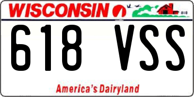 WI license plate 618VSS