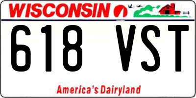 WI license plate 618VST
