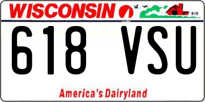 WI license plate 618VSU