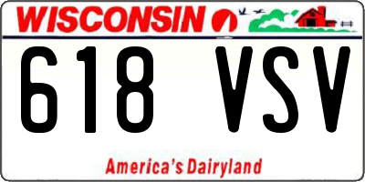 WI license plate 618VSV