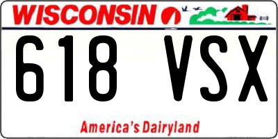 WI license plate 618VSX