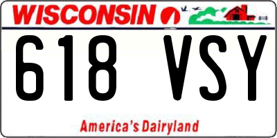 WI license plate 618VSY