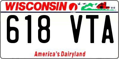 WI license plate 618VTA
