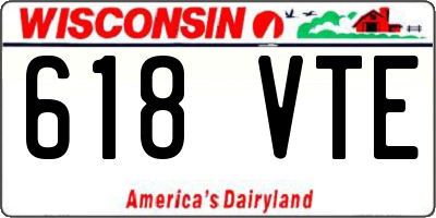 WI license plate 618VTE