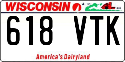 WI license plate 618VTK