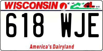 WI license plate 618WJE