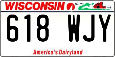 WI license plate 618WJY