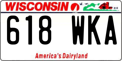 WI license plate 618WKA