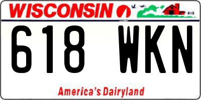 WI license plate 618WKN