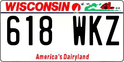WI license plate 618WKZ
