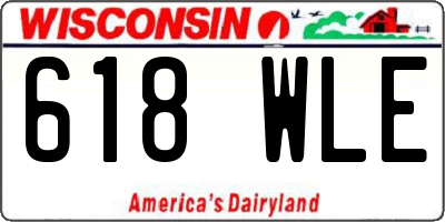 WI license plate 618WLE