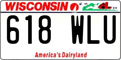 WI license plate 618WLU