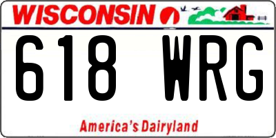 WI license plate 618WRG