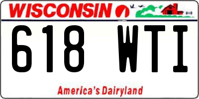 WI license plate 618WTI