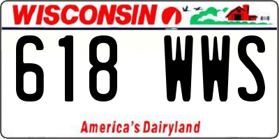 WI license plate 618WWS