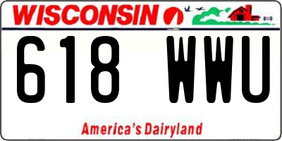 WI license plate 618WWU