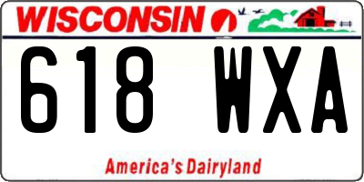 WI license plate 618WXA