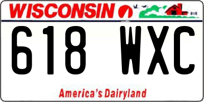WI license plate 618WXC