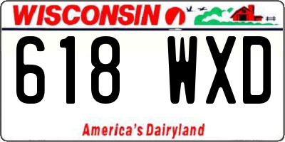 WI license plate 618WXD