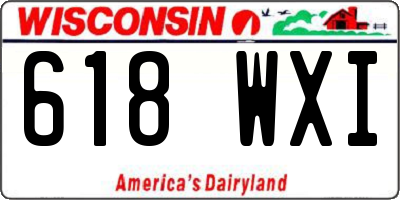 WI license plate 618WXI