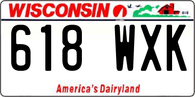 WI license plate 618WXK